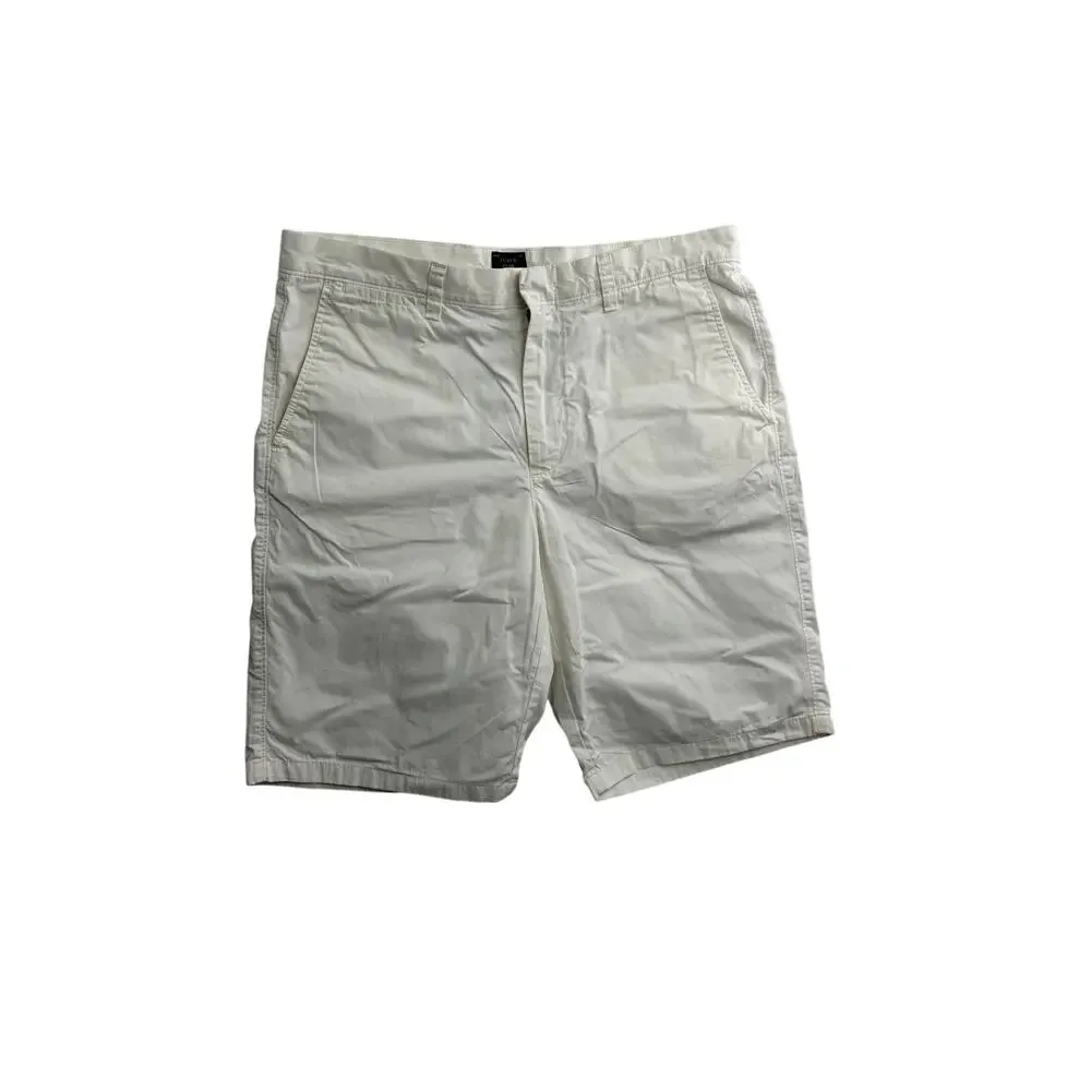 J.Crew Club Men's White Chino Shorts - Size 35W - Classic Summer Casual